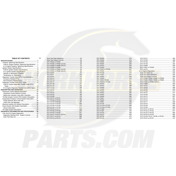 2010-2011 Workhorse W-Series Engine Controls Manual Download